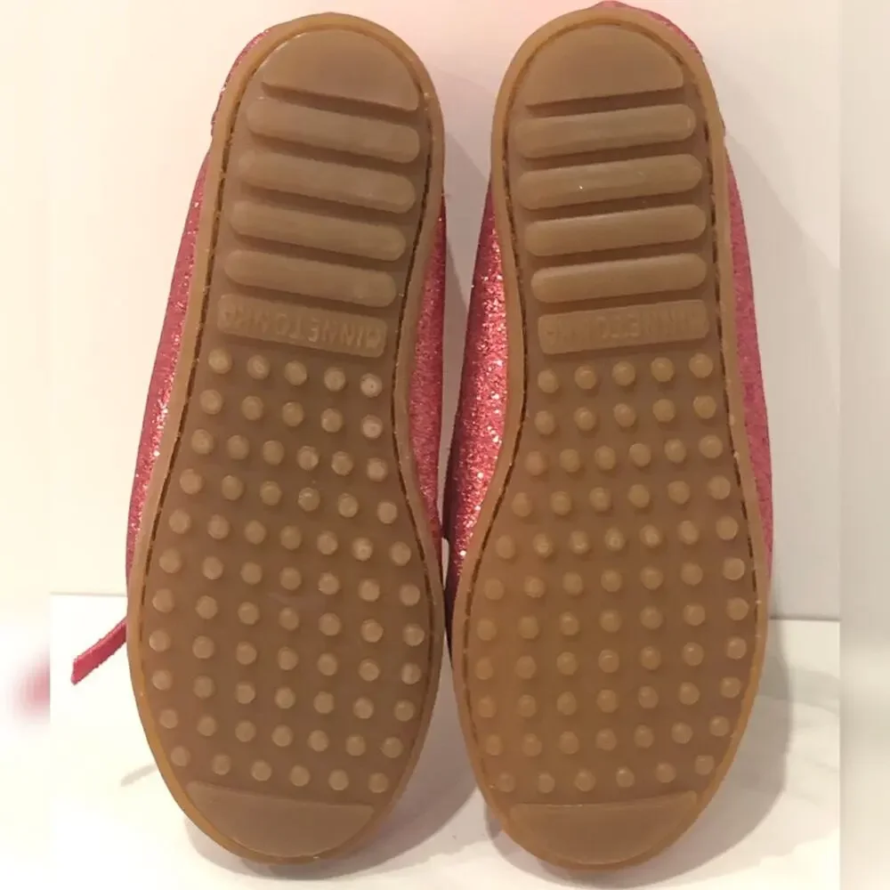 Minnetonka Hot Pink Glitter Moccasins Mocs 3